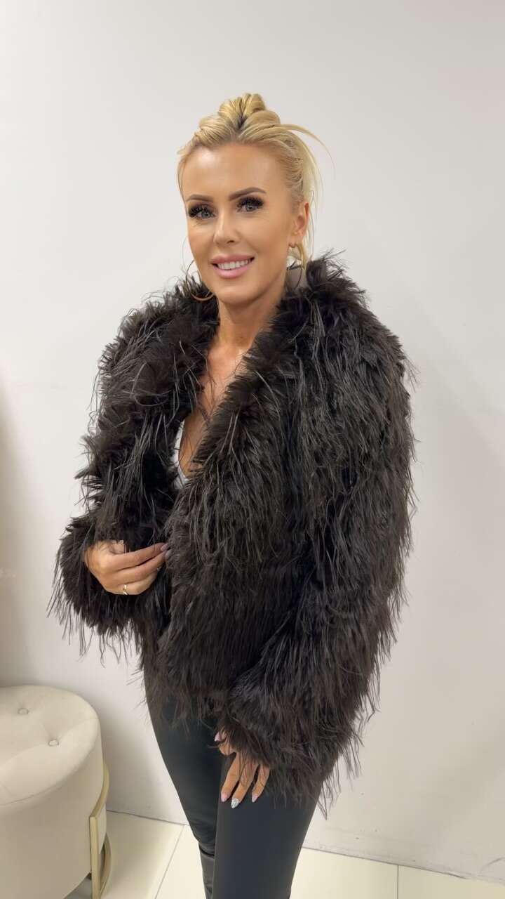 Cropped Faux leather Jacket