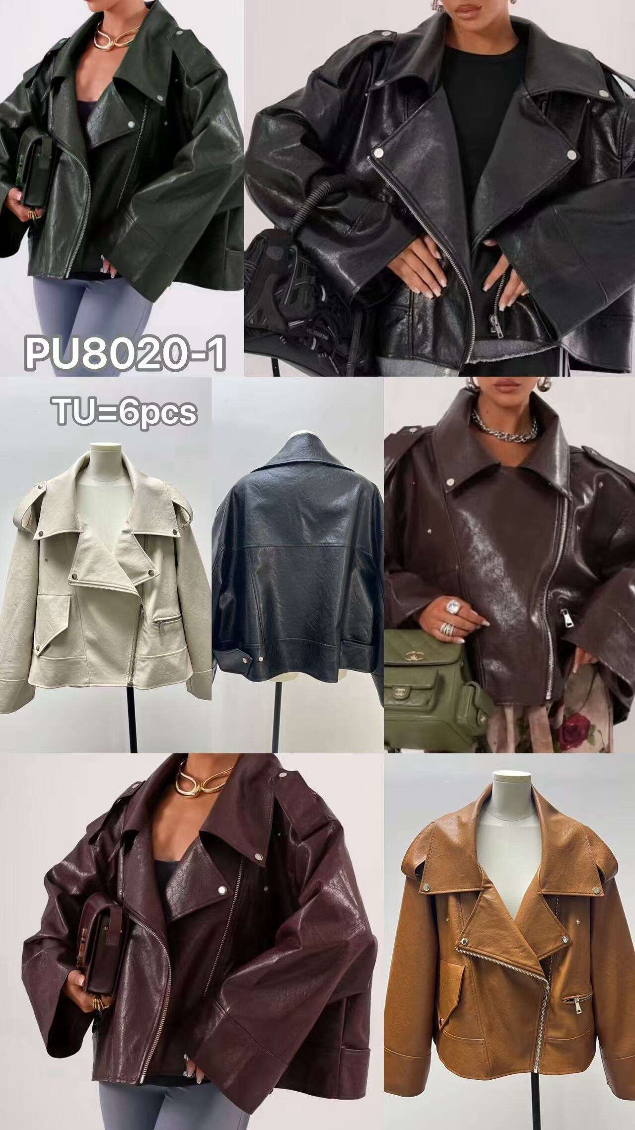 Cropped Faux leather Jacket
