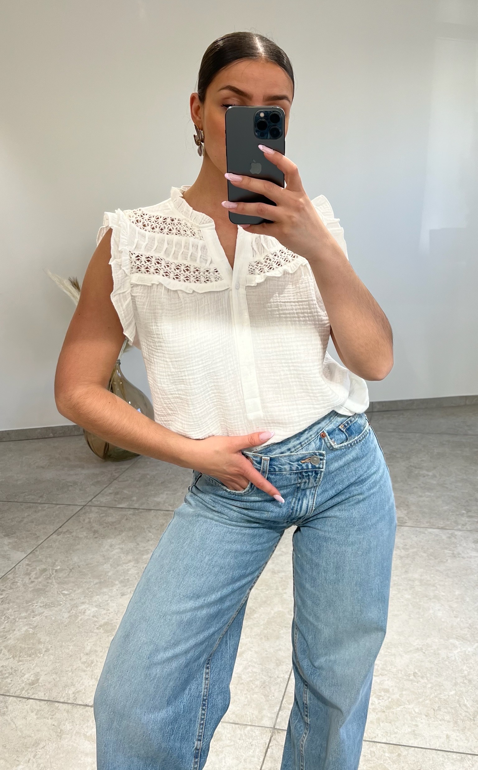 Cropped Faux leather Jacket