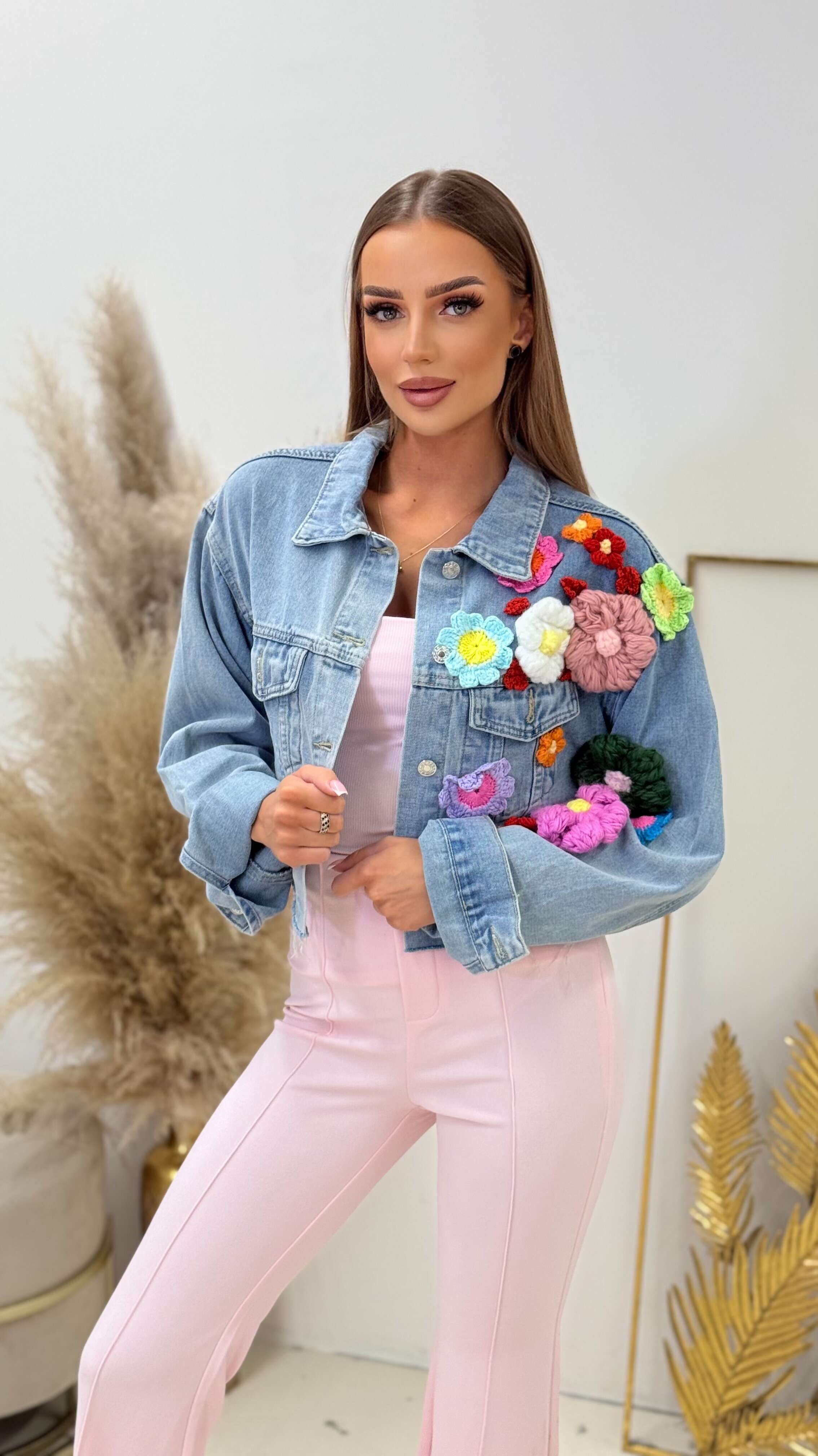 Cropped Faux leather Jacket