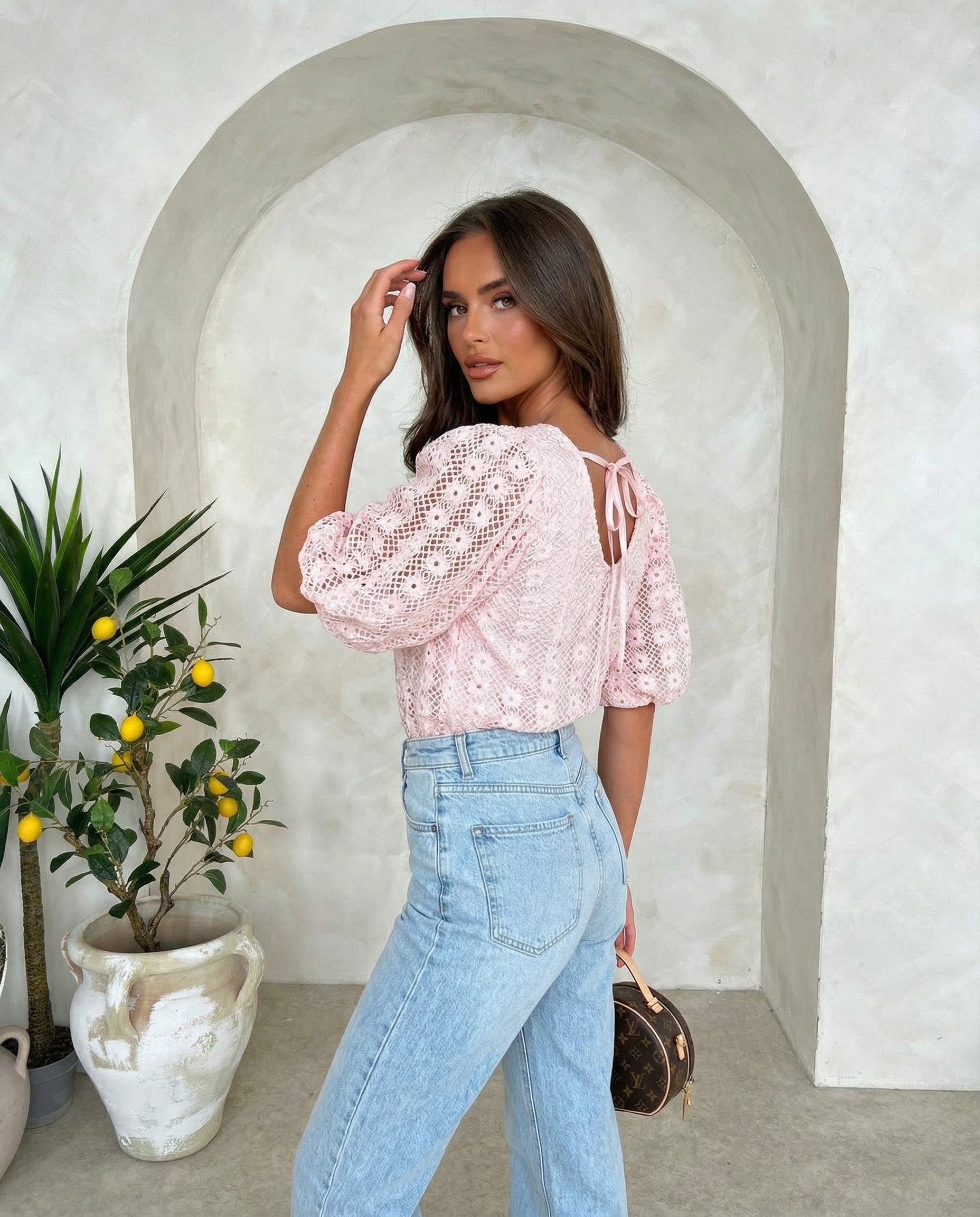 Cropped Faux leather Jacket