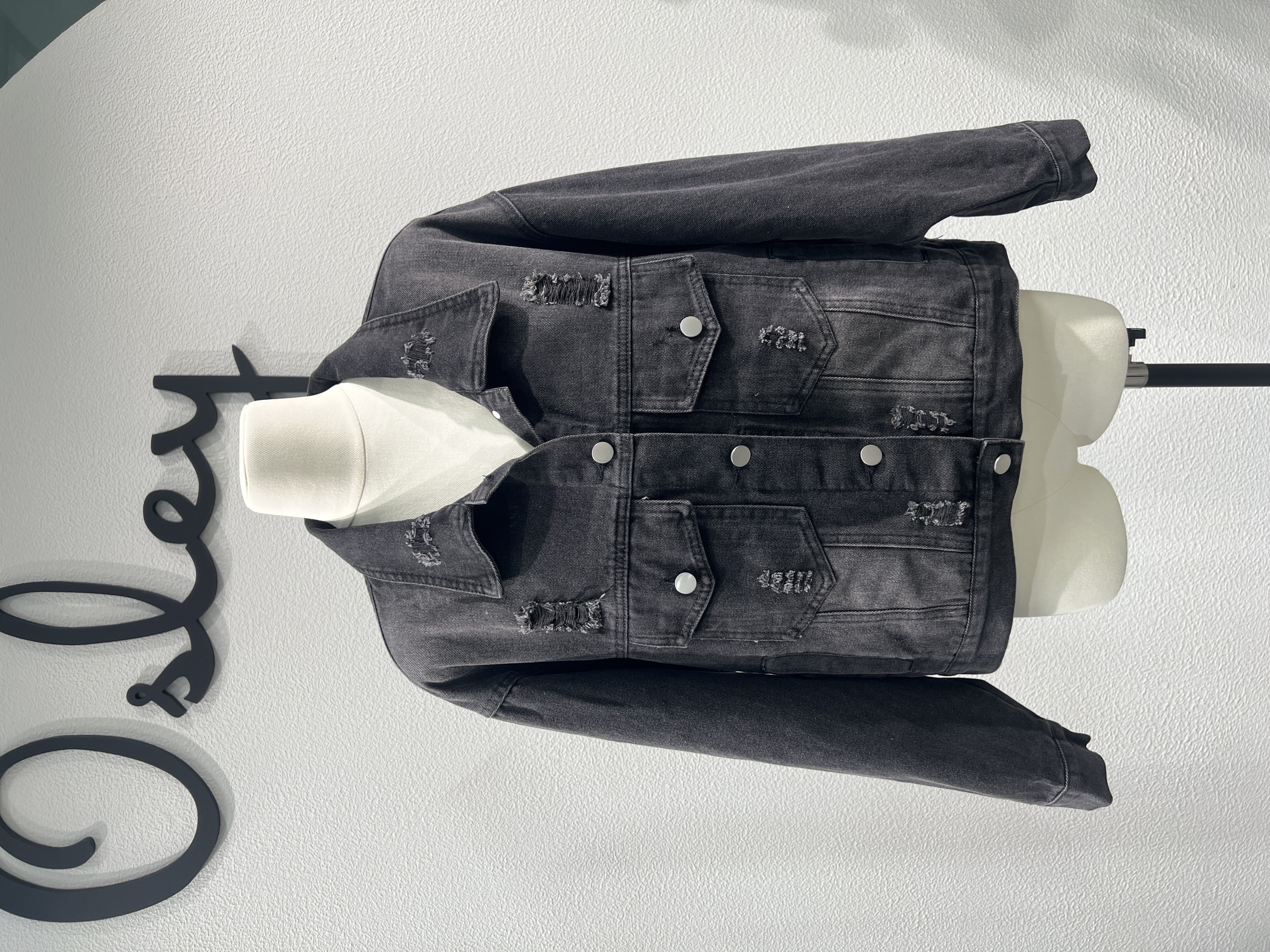 Cropped Faux leather Jacket
