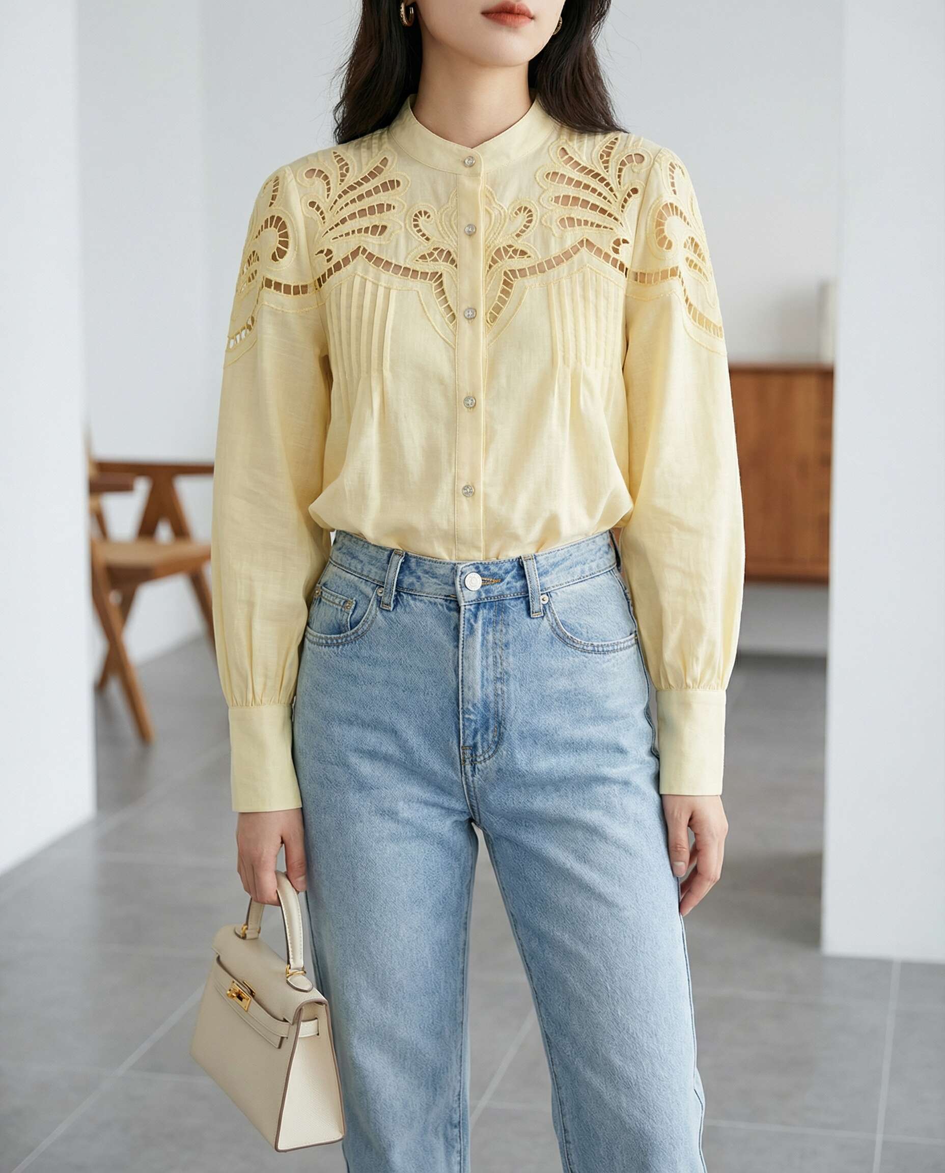 Cropped Faux leather Jacket