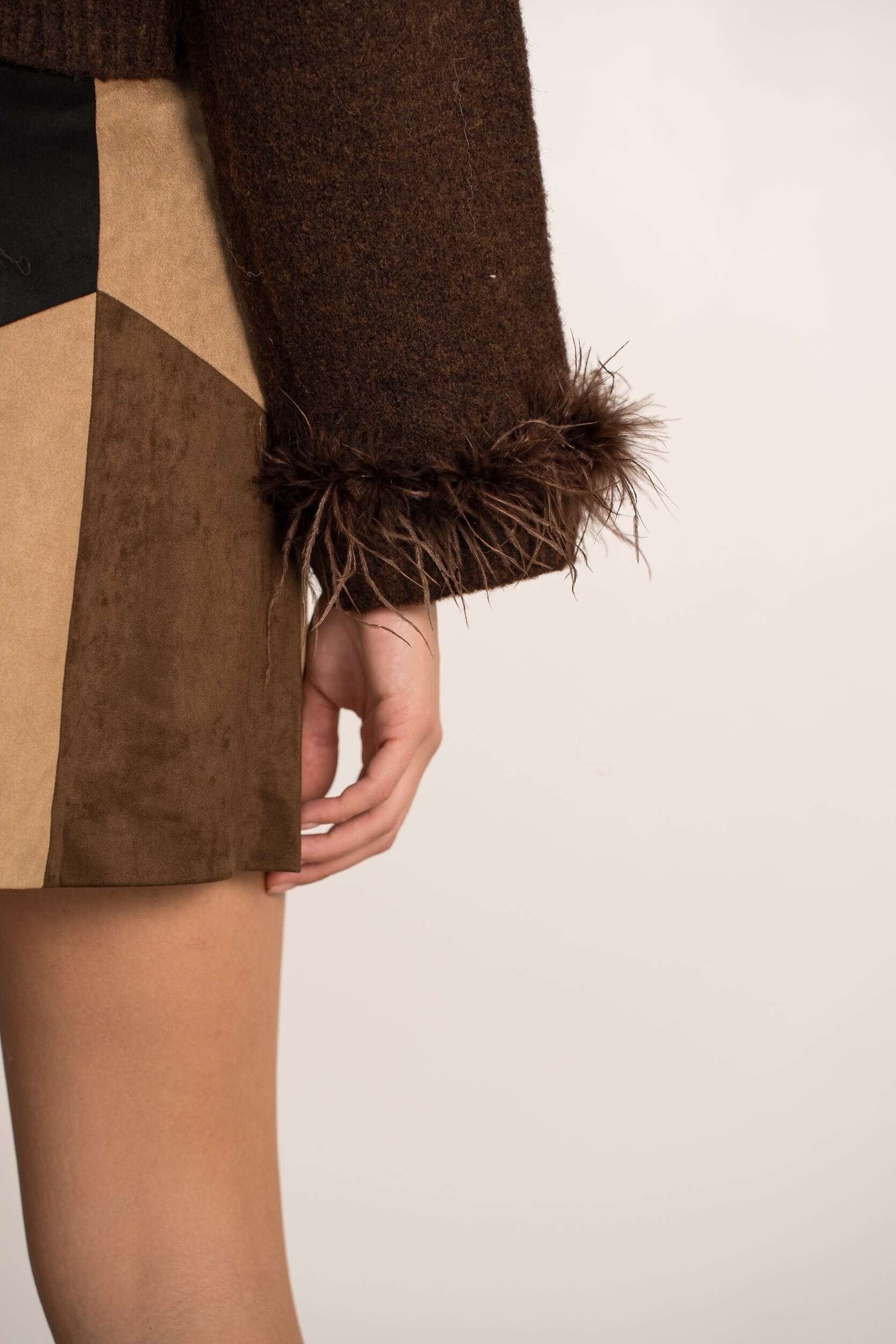 Cropped Faux leather Jacket