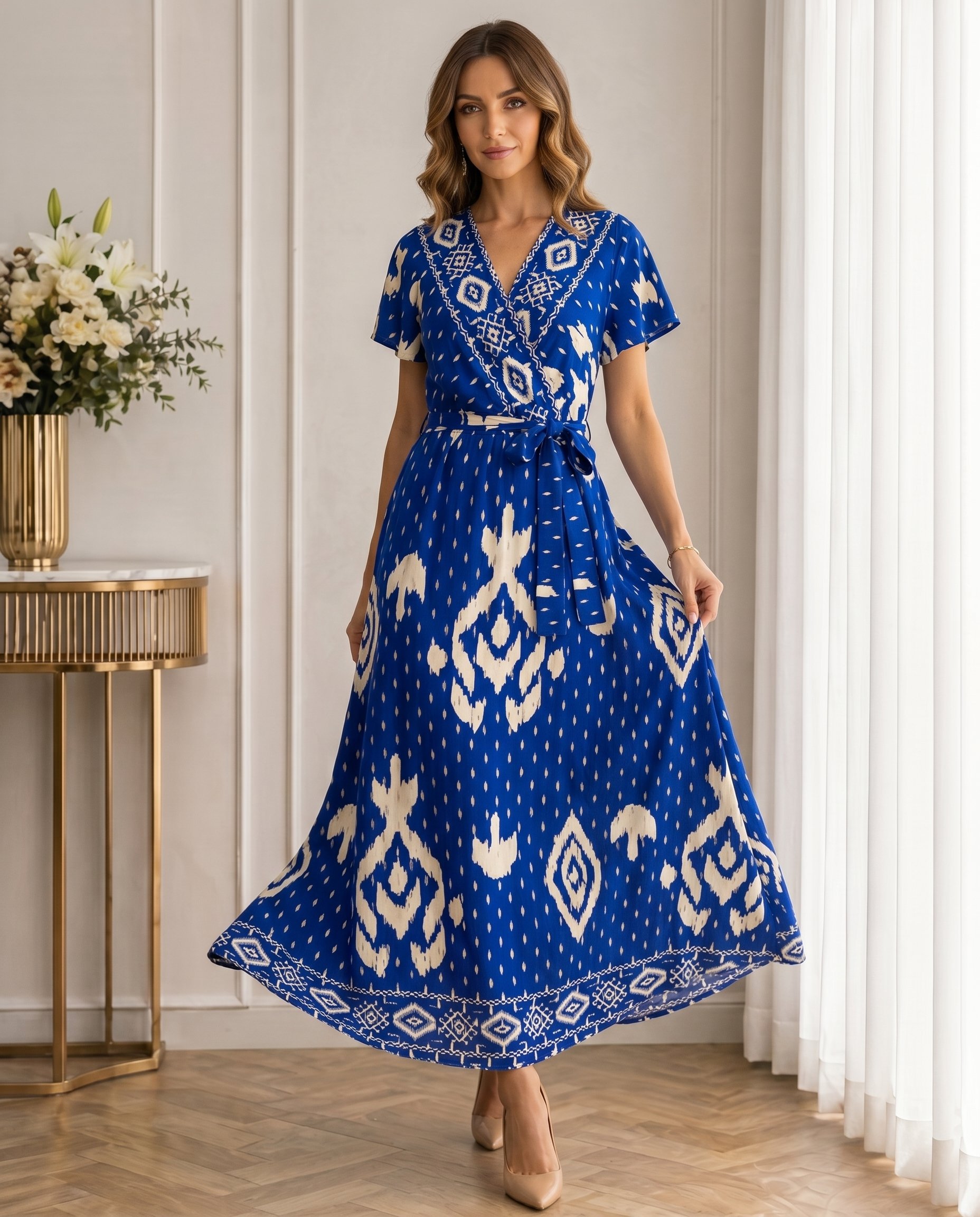Sukienka SIMPLE GOLD Miss Sara Sleeves