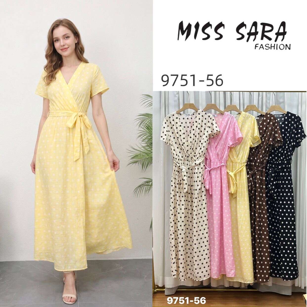 Sukienka DOTS EDITION Miss Sara Sleeves - 7